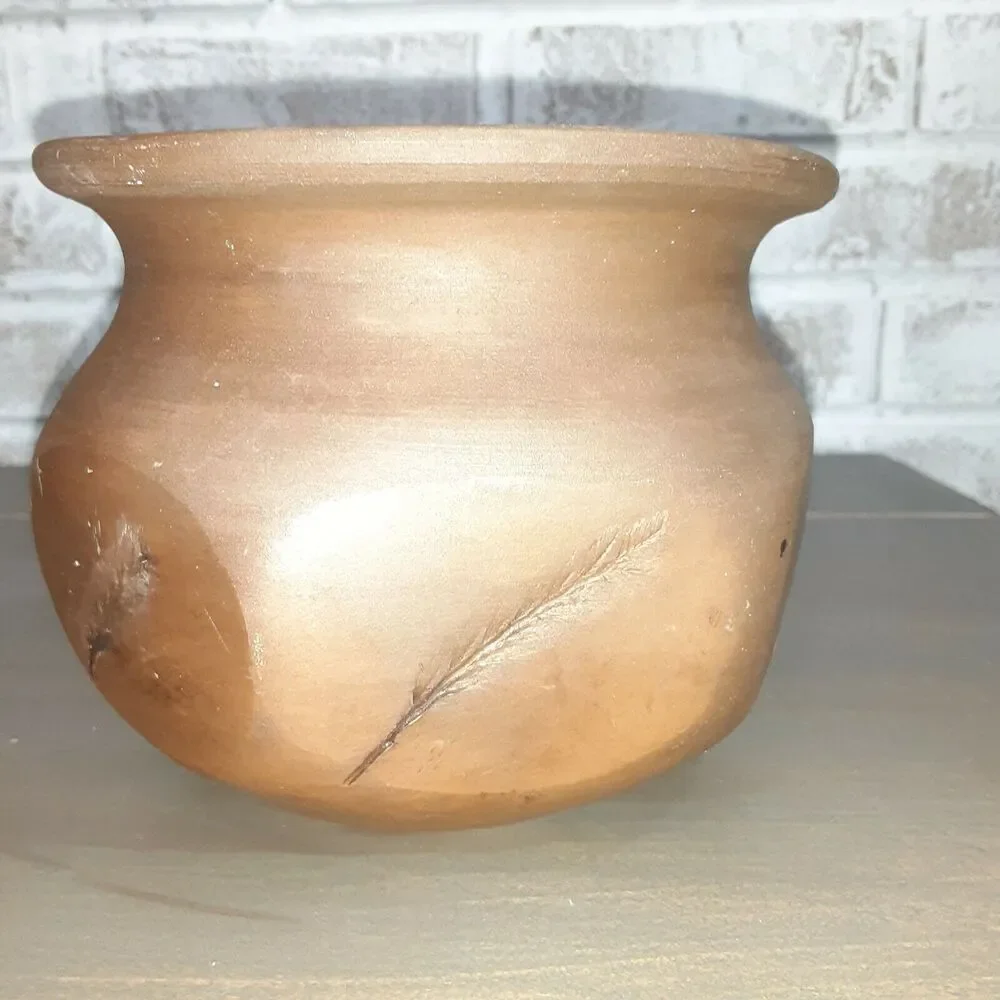 Ceramic Hand Thrown Wheat Planter by Lamarote Earthy